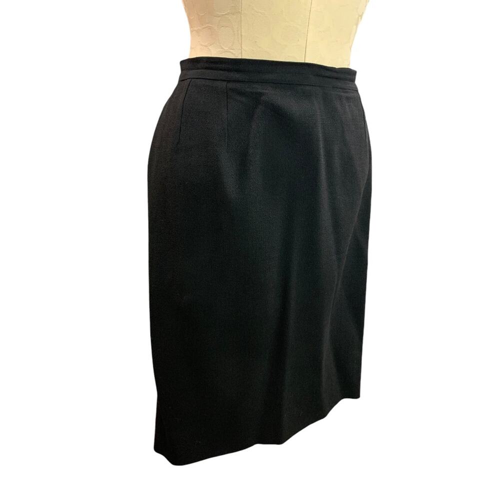 Size 46‎ (US 14) Morabito Paris Womens Wool Black Straight Suit Skirt